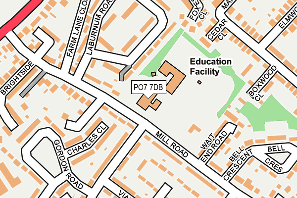 PO7 7DB map - OS OpenMap – Local (Ordnance Survey) PO7 7DB map - OS OpenMap – Local (Ordnance Survey)