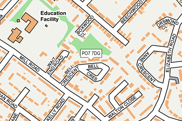 PO7 7DG map - OS OpenMap – Local (Ordnance Survey) PO7 7DG map - OS OpenMap – Local (Ordnance Survey)