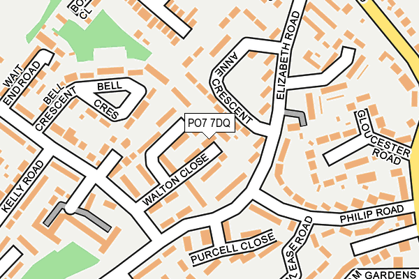PO7 7DQ map - OS OpenMap – Local (Ordnance Survey) PO7 7DQ map - OS OpenMap – Local (Ordnance Survey)