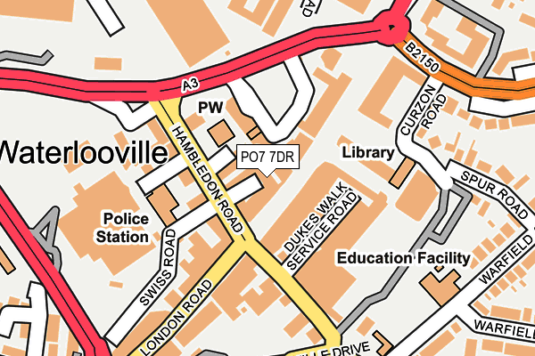PO7 7DR map - OS OpenMap – Local (Ordnance Survey) PO7 7DR map - OS OpenMap – Local (Ordnance Survey)