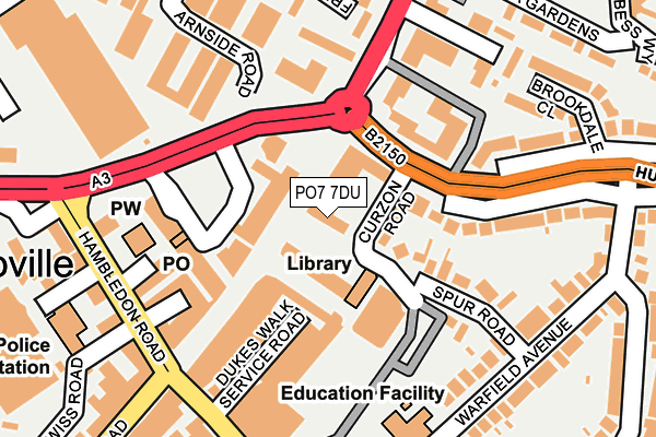 PO7 7DU map - OS OpenMap – Local (Ordnance Survey) PO7 7DU map - OS OpenMap – Local (Ordnance Survey)
