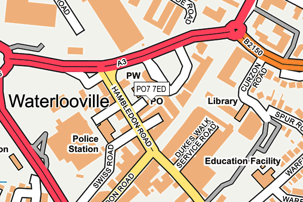 PO7 7ED map - OS OpenMap – Local (Ordnance Survey) PO7 7ED map - OS OpenMap – Local (Ordnance Survey)