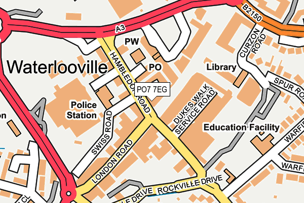 PO7 7EG map - OS OpenMap – Local (Ordnance Survey) PO7 7EG map - OS OpenMap – Local (Ordnance Survey)