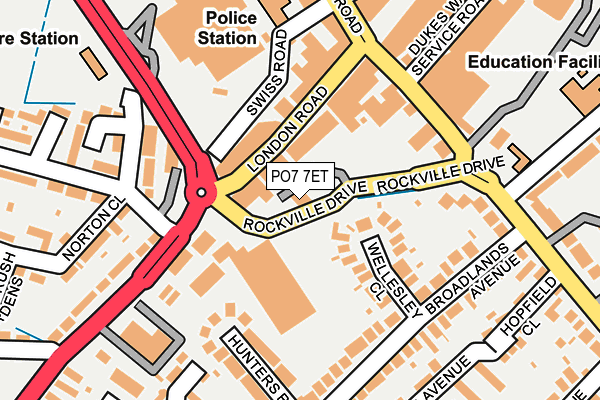 PO7 7ET map - OS OpenMap – Local (Ordnance Survey) PO7 7ET map - OS OpenMap – Local (Ordnance Survey)