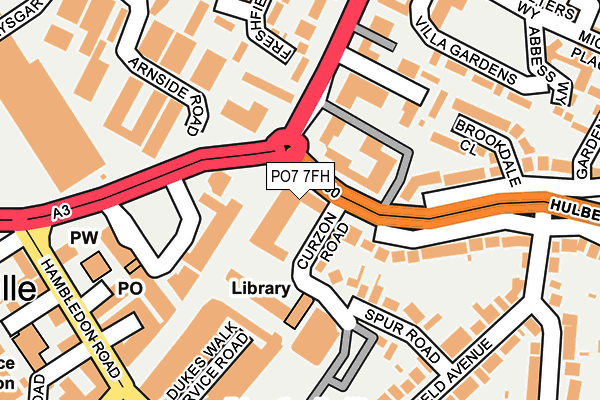 PO7 7FH map - OS OpenMap – Local (Ordnance Survey) PO7 7FH map - OS OpenMap – Local (Ordnance Survey)