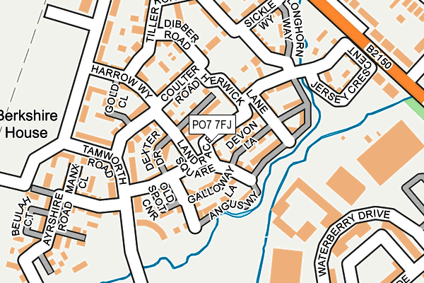 PO7 7FJ map - OS OpenMap – Local (Ordnance Survey) PO7 7FJ map - OS OpenMap – Local (Ordnance Survey)