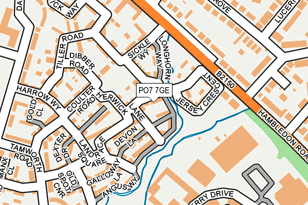 PO7 7GE map - OS OpenMap – Local (Ordnance Survey) PO7 7GE map - OS OpenMap – Local (Ordnance Survey)