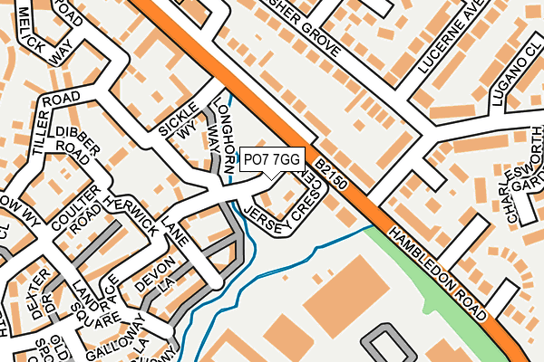 PO7 7GG map - OS OpenMap – Local (Ordnance Survey) PO7 7GG map - OS OpenMap – Local (Ordnance Survey)