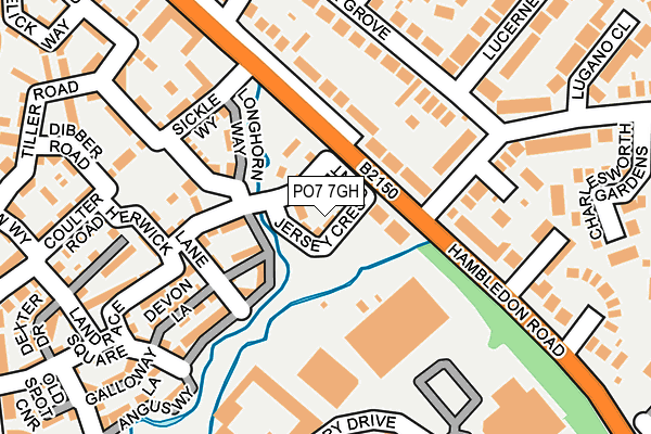 PO7 7GH map - OS OpenMap – Local (Ordnance Survey) PO7 7GH map - OS OpenMap – Local (Ordnance Survey)