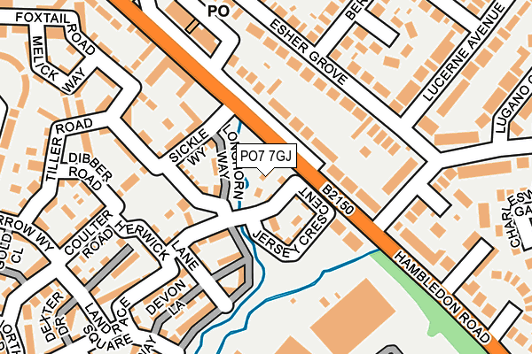 PO7 7GJ map - OS OpenMap – Local (Ordnance Survey) PO7 7GJ map - OS OpenMap – Local (Ordnance Survey)