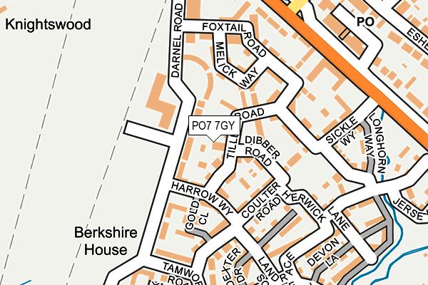 PO7 7GY map - OS OpenMap – Local (Ordnance Survey) PO7 7GY map - OS OpenMap – Local (Ordnance Survey)