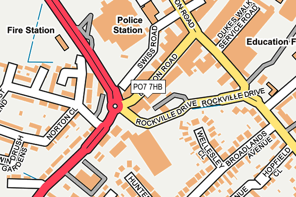 PO7 7HB map - OS OpenMap – Local (Ordnance Survey) PO7 7HB map - OS OpenMap – Local (Ordnance Survey)