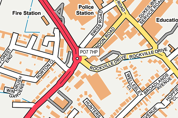 PO7 7HP map - OS OpenMap – Local (Ordnance Survey) PO7 7HP map - OS OpenMap – Local (Ordnance Survey)