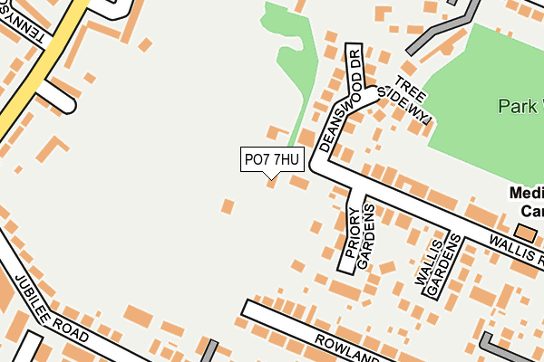 PO7 7HU map - OS OpenMap – Local (Ordnance Survey) PO7 7HU map - OS OpenMap – Local (Ordnance Survey)