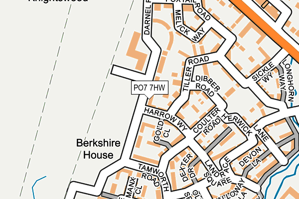PO7 7HW map - OS OpenMap – Local (Ordnance Survey) PO7 7HW map - OS OpenMap – Local (Ordnance Survey)
