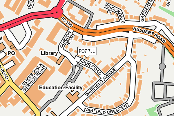 PO7 7JL map - OS OpenMap – Local (Ordnance Survey) PO7 7JL map - OS OpenMap – Local (Ordnance Survey)