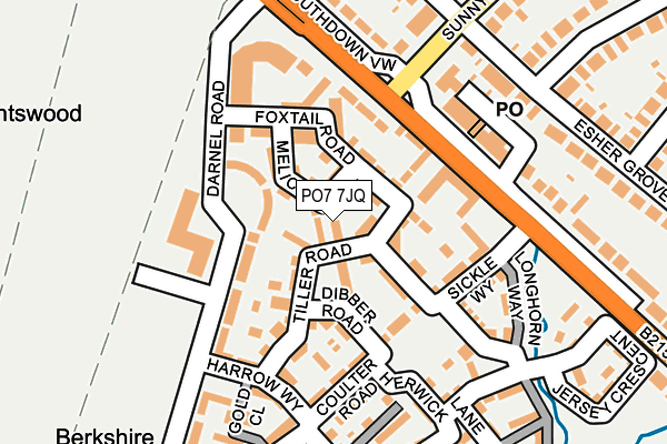 PO7 7JQ map - OS OpenMap – Local (Ordnance Survey) PO7 7JQ map - OS OpenMap – Local (Ordnance Survey)