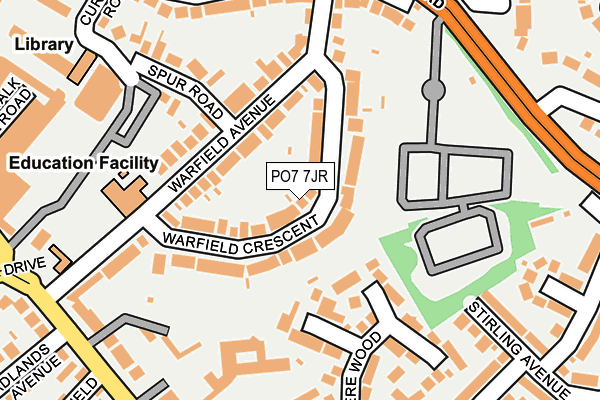 PO7 7JR map - OS OpenMap – Local (Ordnance Survey) PO7 7JR map - OS OpenMap – Local (Ordnance Survey)