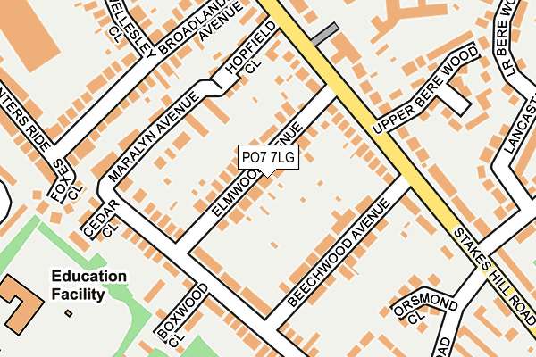 PO7 7LG map - OS OpenMap – Local (Ordnance Survey) PO7 7LG map - OS OpenMap – Local (Ordnance Survey)
