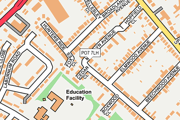 PO7 7LH map - OS OpenMap – Local (Ordnance Survey) PO7 7LH map - OS OpenMap – Local (Ordnance Survey)
