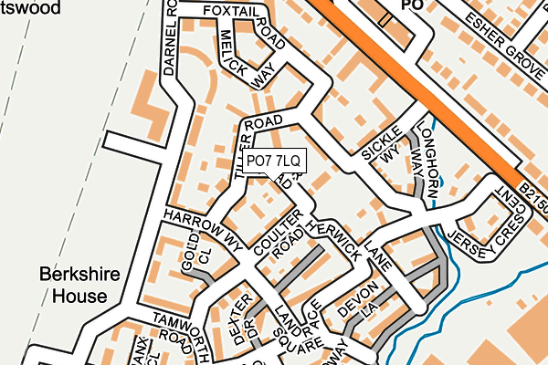 PO7 7LQ map - OS OpenMap – Local (Ordnance Survey)