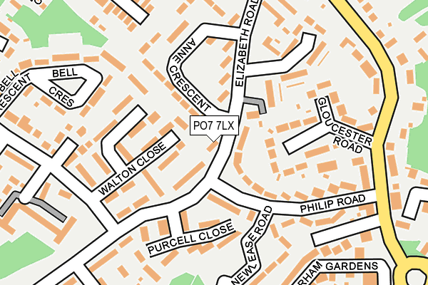 PO7 7LX map - OS OpenMap – Local (Ordnance Survey) PO7 7LX map - OS OpenMap – Local (Ordnance Survey)