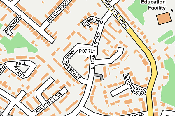 PO7 7LY map - OS OpenMap – Local (Ordnance Survey) PO7 7LY map - OS OpenMap – Local (Ordnance Survey)