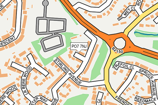 PO7 7NJ map - OS OpenMap – Local (Ordnance Survey)