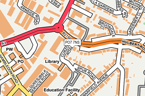 PO7 7NS map - OS OpenMap – Local (Ordnance Survey) PO7 7NS map - OS OpenMap – Local (Ordnance Survey)
