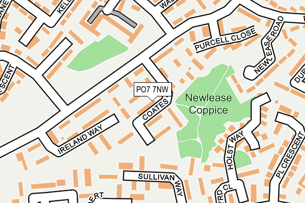 PO7 7NW map - OS OpenMap – Local (Ordnance Survey) PO7 7NW map - OS OpenMap – Local (Ordnance Survey)