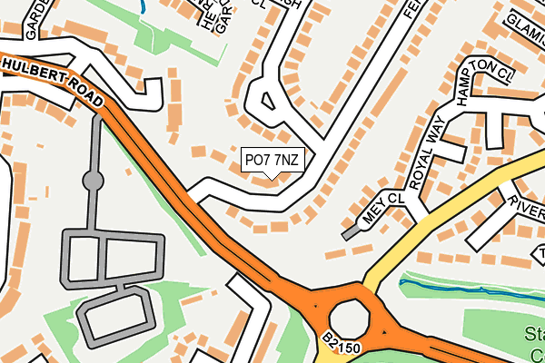 PO7 7NZ map - OS OpenMap – Local (Ordnance Survey) PO7 7NZ map - OS OpenMap – Local (Ordnance Survey)