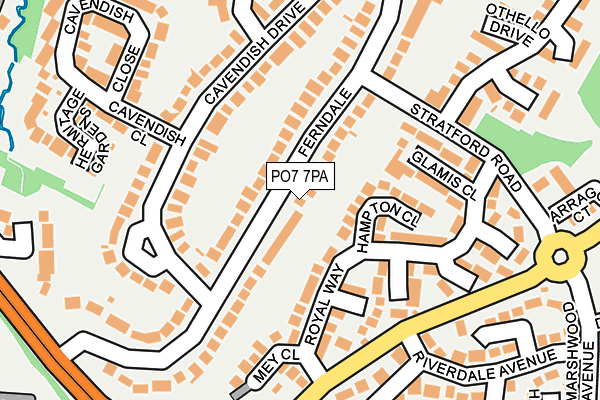 PO7 7PA map - OS OpenMap – Local (Ordnance Survey) PO7 7PA map - OS OpenMap – Local (Ordnance Survey)