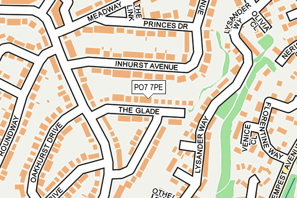 PO7 7PE map - OS OpenMap – Local (Ordnance Survey) PO7 7PE map - OS OpenMap – Local (Ordnance Survey)