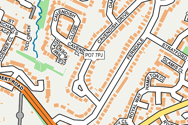 PO7 7PJ map - OS OpenMap – Local (Ordnance Survey) PO7 7PJ map - OS OpenMap – Local (Ordnance Survey)