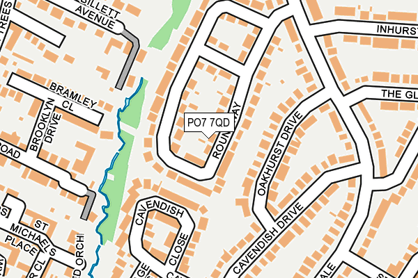 PO7 7QD map - OS OpenMap – Local (Ordnance Survey) PO7 7QD map - OS OpenMap – Local (Ordnance Survey)
