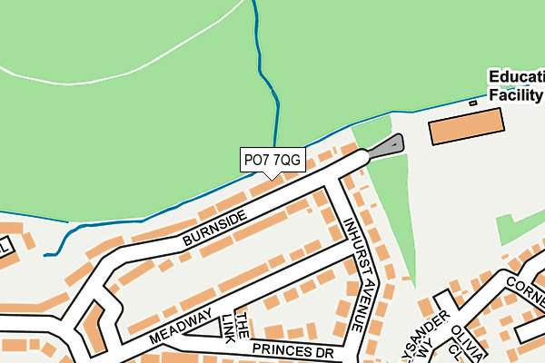 PO7 7QG map - OS OpenMap – Local (Ordnance Survey) PO7 7QG map - OS OpenMap – Local (Ordnance Survey)