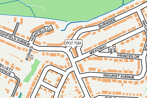 PO7 7QH map - OS OpenMap – Local (Ordnance Survey) PO7 7QH map - OS OpenMap – Local (Ordnance Survey)