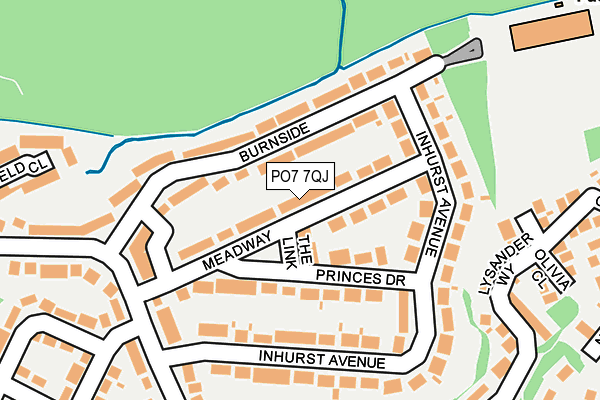 PO7 7QJ map - OS OpenMap – Local (Ordnance Survey) PO7 7QJ map - OS OpenMap – Local (Ordnance Survey)