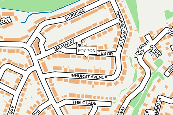 PO7 7QN map - OS OpenMap – Local (Ordnance Survey) PO7 7QN map - OS OpenMap – Local (Ordnance Survey)