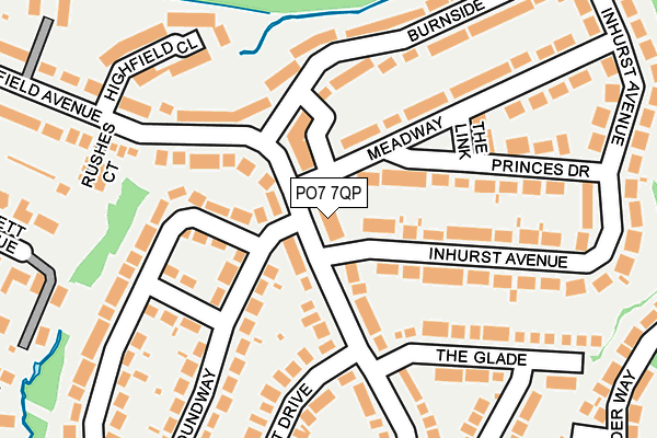 PO7 7QP map - OS OpenMap – Local (Ordnance Survey) PO7 7QP map - OS OpenMap – Local (Ordnance Survey)