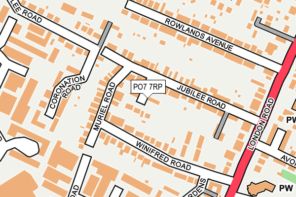 PO7 7RP map - OS OpenMap – Local (Ordnance Survey) PO7 7RP map - OS OpenMap – Local (Ordnance Survey)