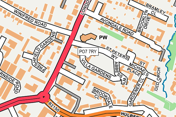 PO7 7RY map - OS OpenMap – Local (Ordnance Survey) PO7 7RY map - OS OpenMap – Local (Ordnance Survey)