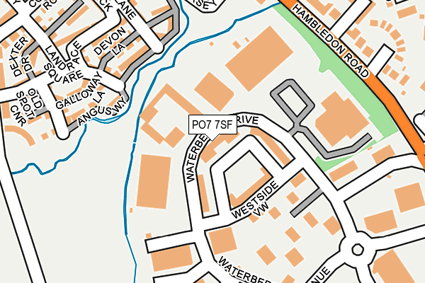 PO7 7SF map - OS OpenMap – Local (Ordnance Survey) PO7 7SF map - OS OpenMap – Local (Ordnance Survey)