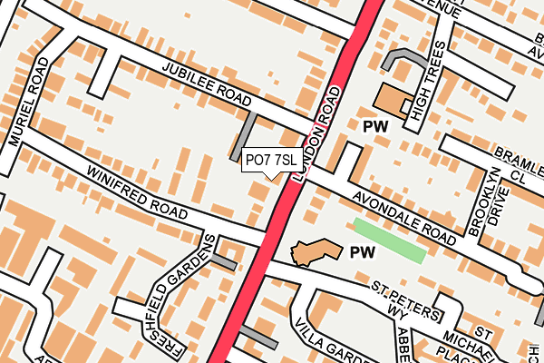 PO7 7SL map - OS OpenMap – Local (Ordnance Survey) PO7 7SL map - OS OpenMap – Local (Ordnance Survey)
