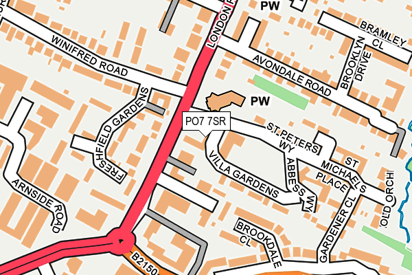 PO7 7SR map - OS OpenMap – Local (Ordnance Survey) PO7 7SR map - OS OpenMap – Local (Ordnance Survey)