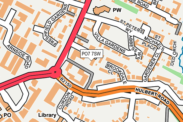 PO7 7SW map - OS OpenMap – Local (Ordnance Survey) PO7 7SW map - OS OpenMap – Local (Ordnance Survey)