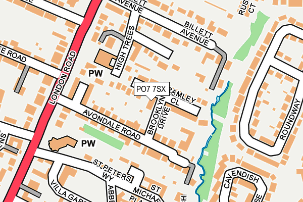 PO7 7SX map - OS OpenMap – Local (Ordnance Survey) PO7 7SX map - OS OpenMap – Local (Ordnance Survey)