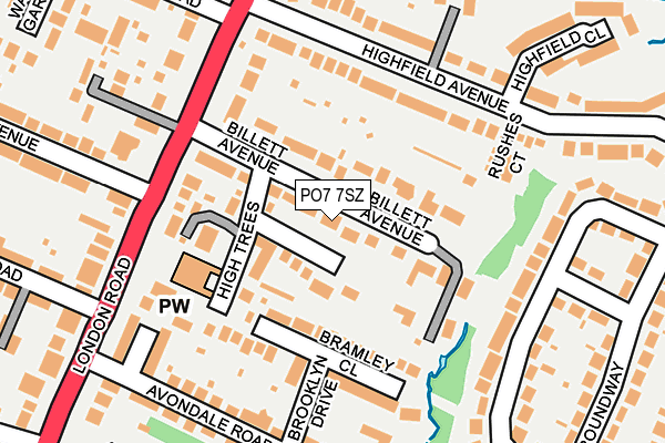 PO7 7SZ map - OS OpenMap – Local (Ordnance Survey) PO7 7SZ map - OS OpenMap – Local (Ordnance Survey)