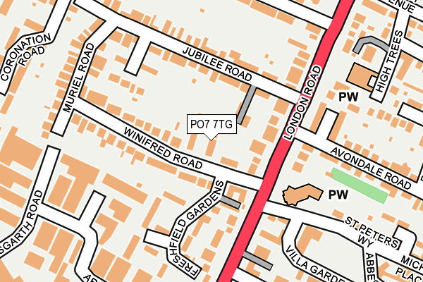 PO7 7TG map - OS OpenMap – Local (Ordnance Survey) PO7 7TG map - OS OpenMap – Local (Ordnance Survey)