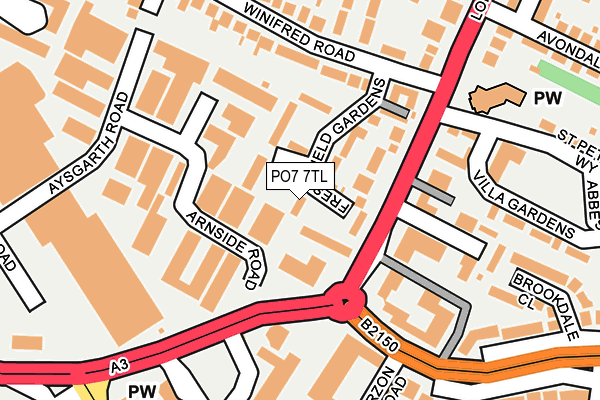 PO7 7TL map - OS OpenMap – Local (Ordnance Survey) PO7 7TL map - OS OpenMap – Local (Ordnance Survey)